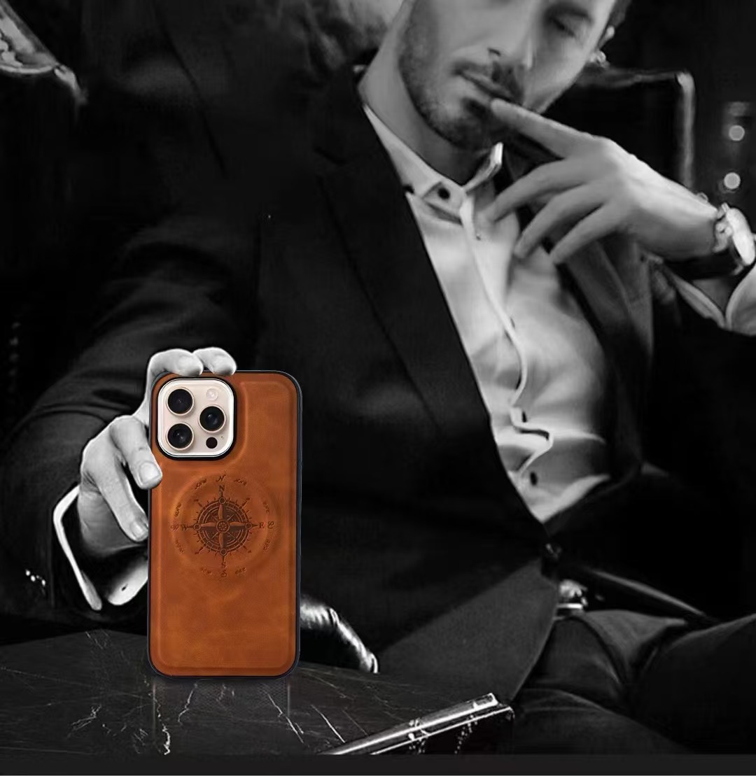 Leather Nautical Magnetic Anti-fall Phone Case