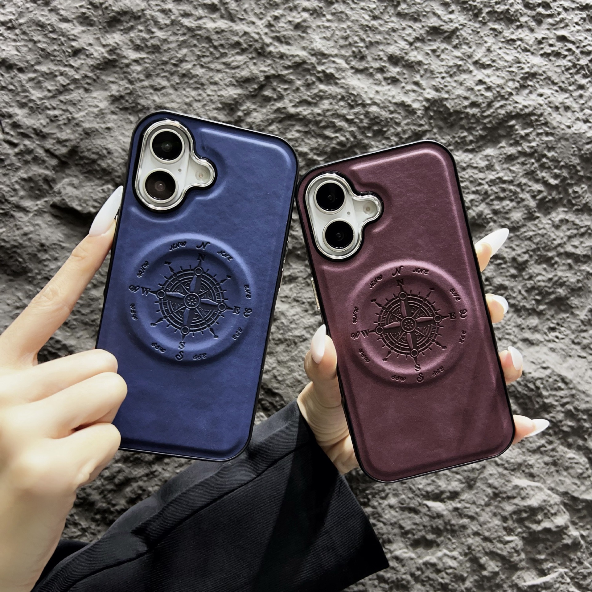 Leather Nautical Magnetic Anti-fall Phone Case