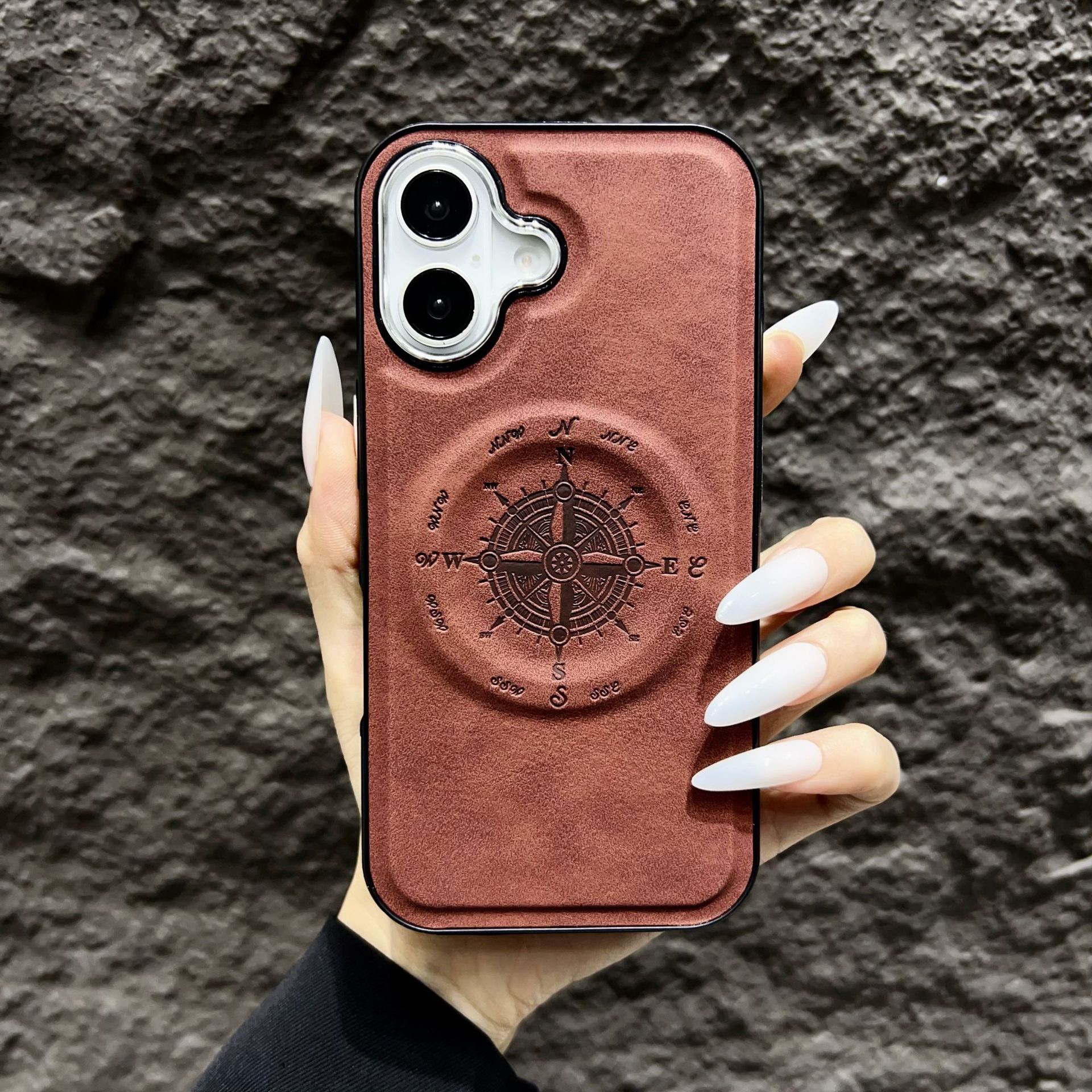 Leather Nautical Magnetic Anti-fall Phone Case