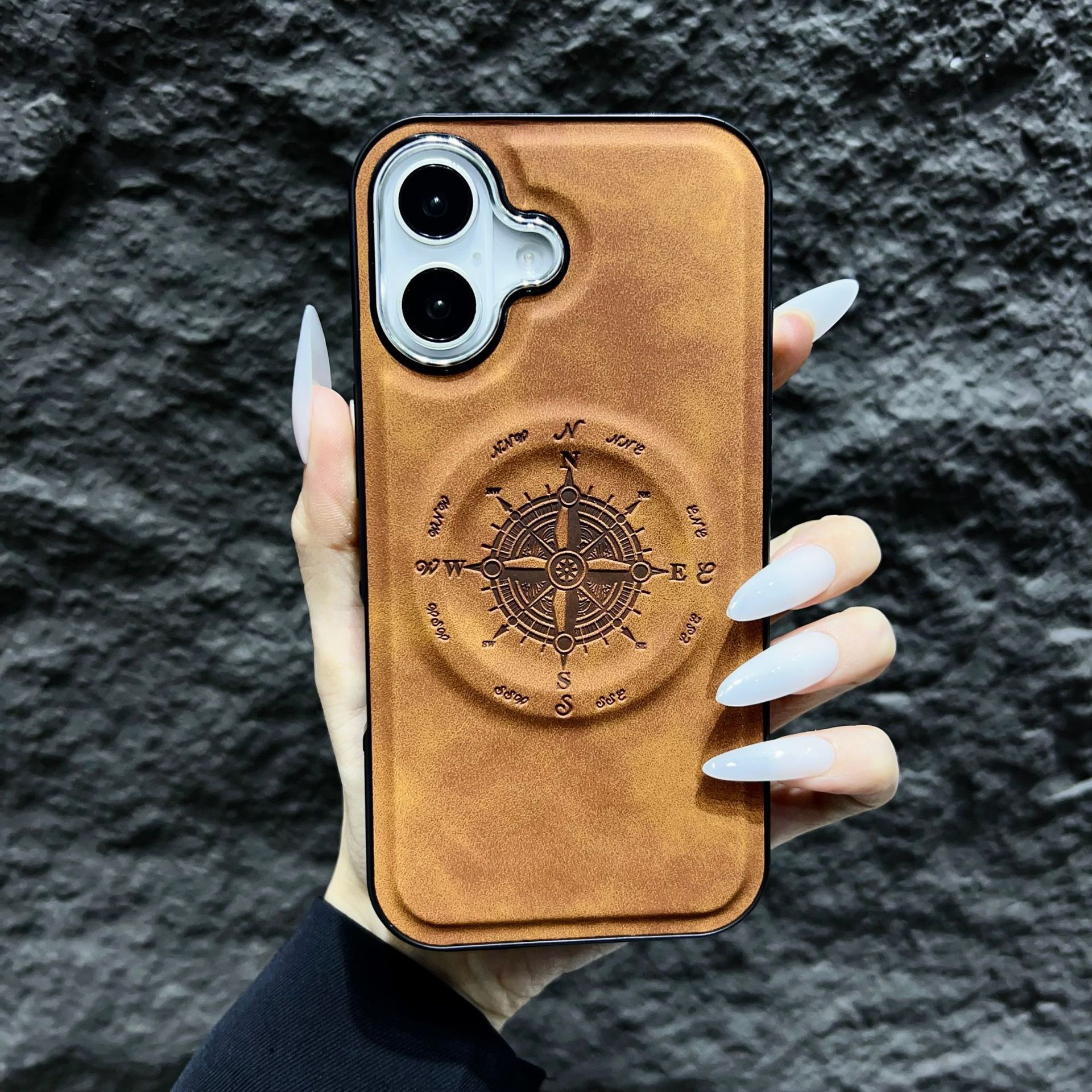 Leather Nautical Magnetic Anti-fall Phone Case