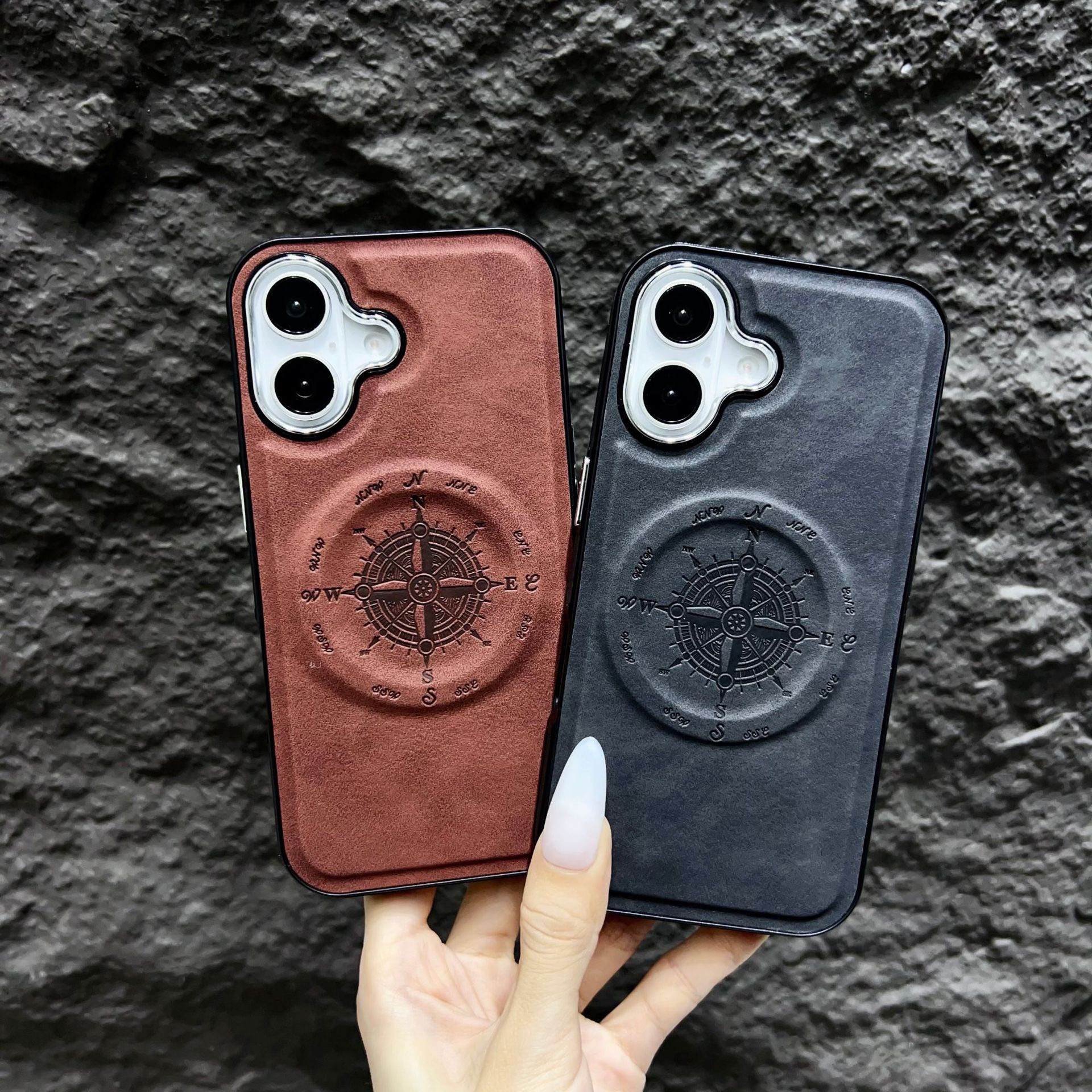 Leather Nautical Magnetic Anti-fall Phone Case