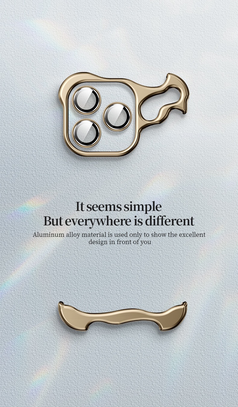 Special-shaped Frameless Metal Anti-fall Mobile Phone Case