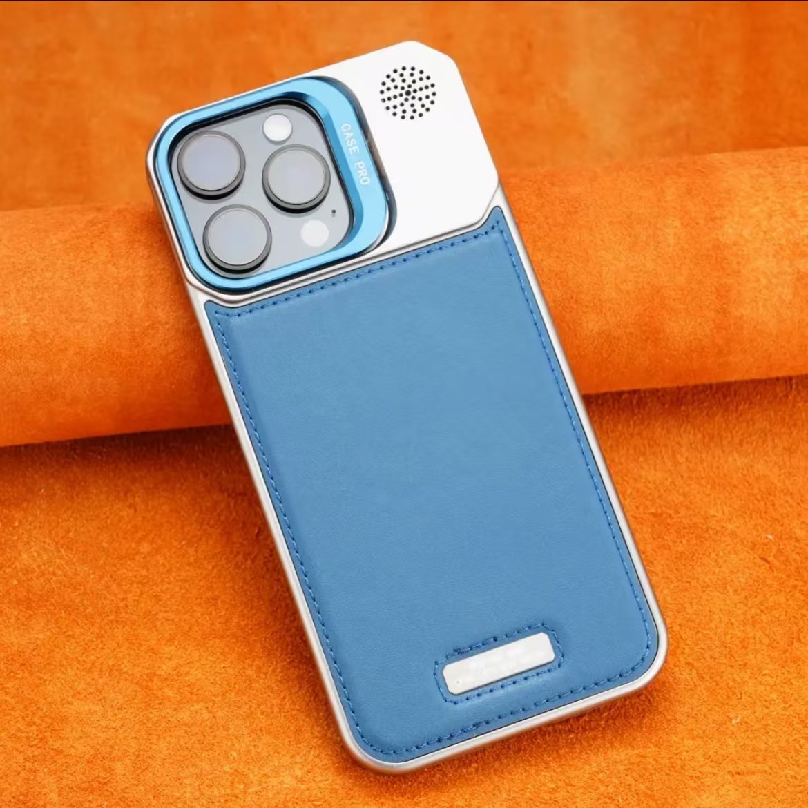 Lens Holder Leather Magnetic Phone Case