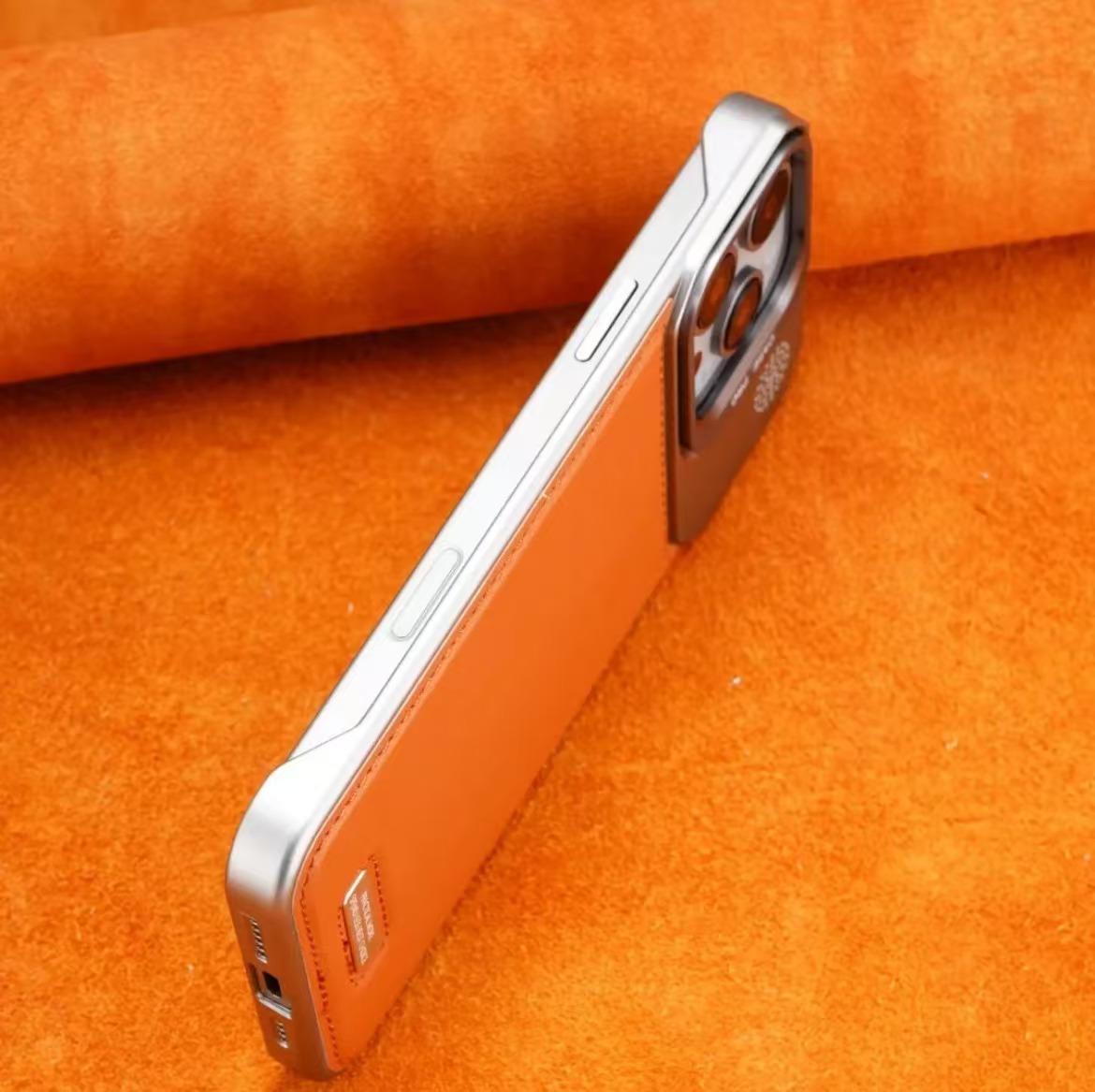 Lens Holder Leather Magnetic Phone Case