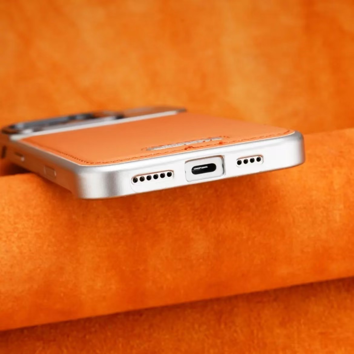 Lens Holder Leather Magnetic Phone Case