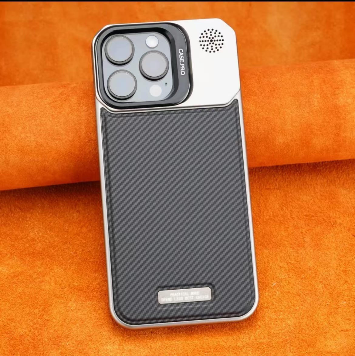 Lens Holder Leather Magnetic Phone Case