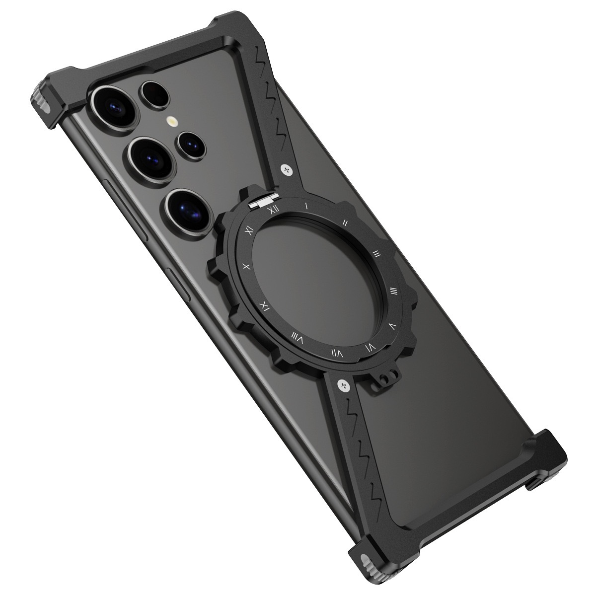 Z-Shape Gear Metal Magnetic Holder Phone Case