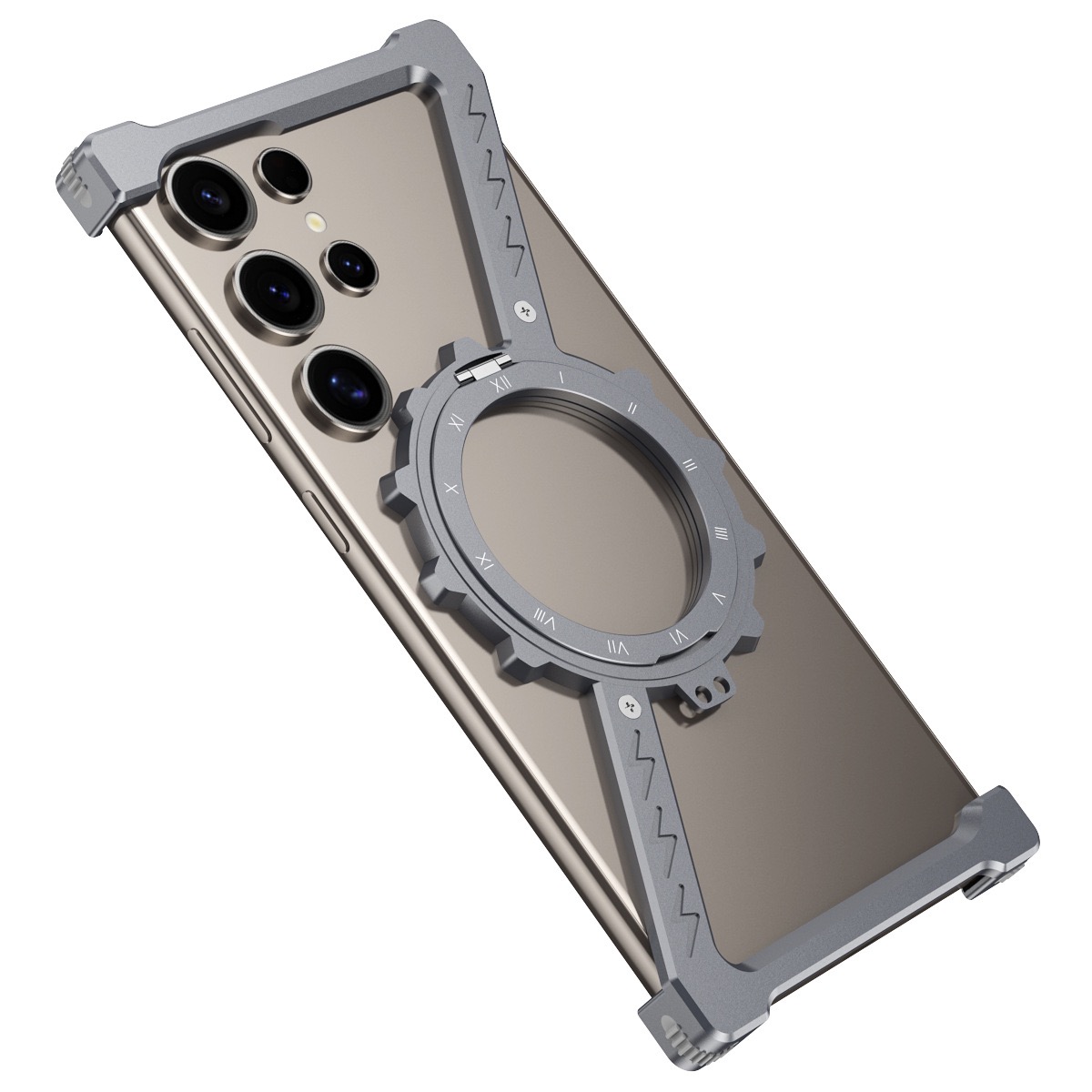 Z-Shape Gear Metal Magnetic Holder Phone Case