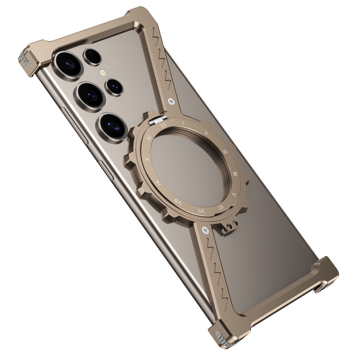 Z-Shape Gear Metal Magnetic Holder Phone Case