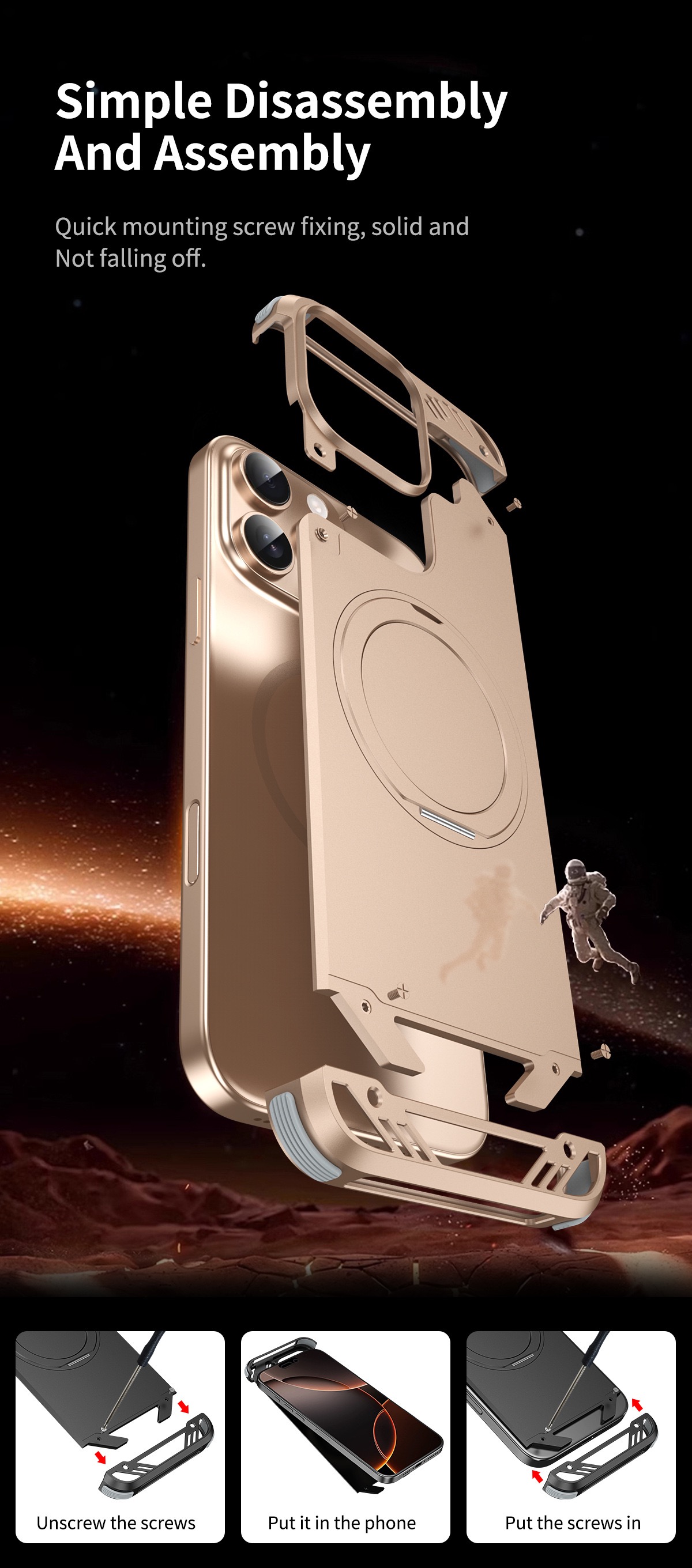 Metal Aroma Rotating Bracket Magnetic Phone Case