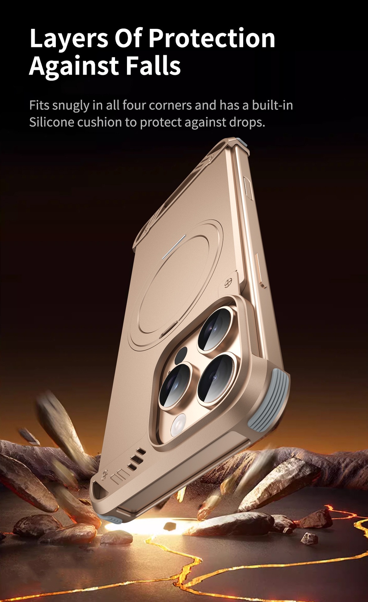 Metal Aroma Rotating Bracket Magnetic Phone Case