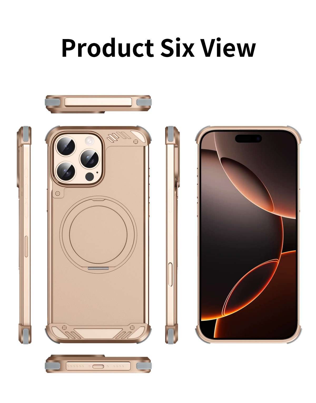 Metal Aroma Rotating Bracket Magnetic Phone Case