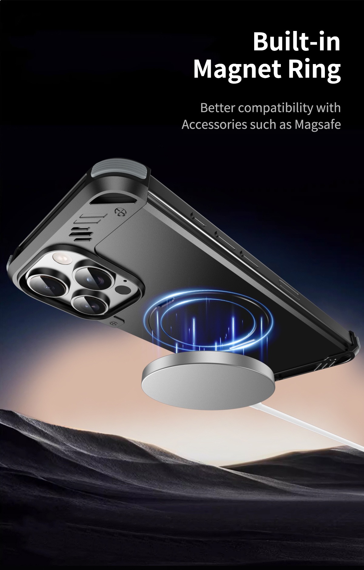 Metal Aroma Rotating Bracket Magnetic Phone Case