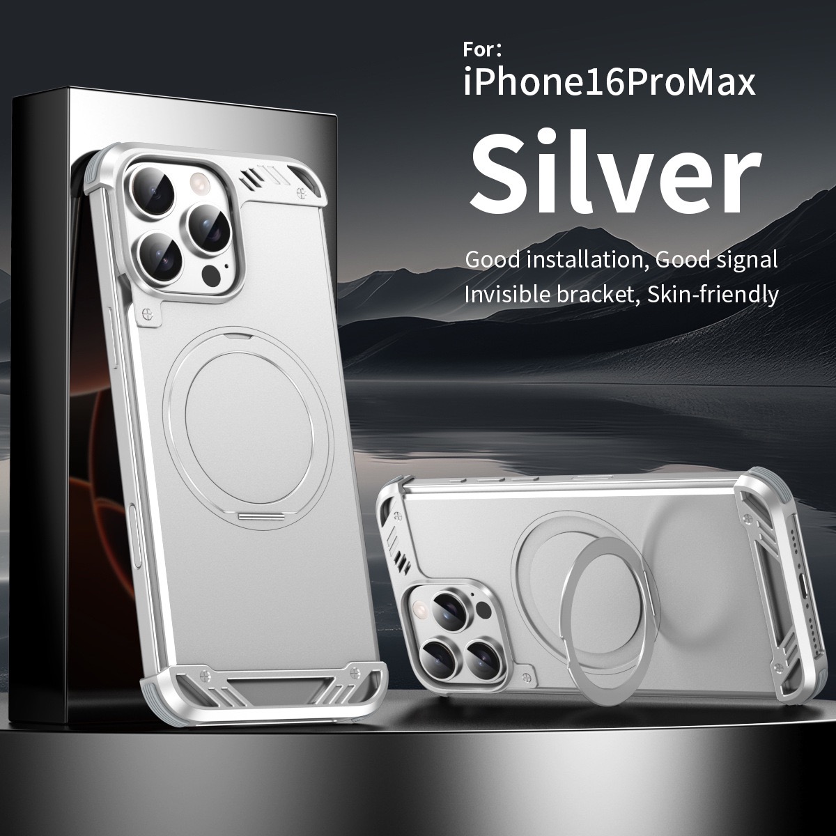 Metal Aroma Rotating Bracket Magnetic Phone Case
