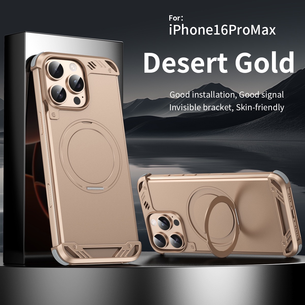 Metal Aroma Rotating Bracket Magnetic Phone Case