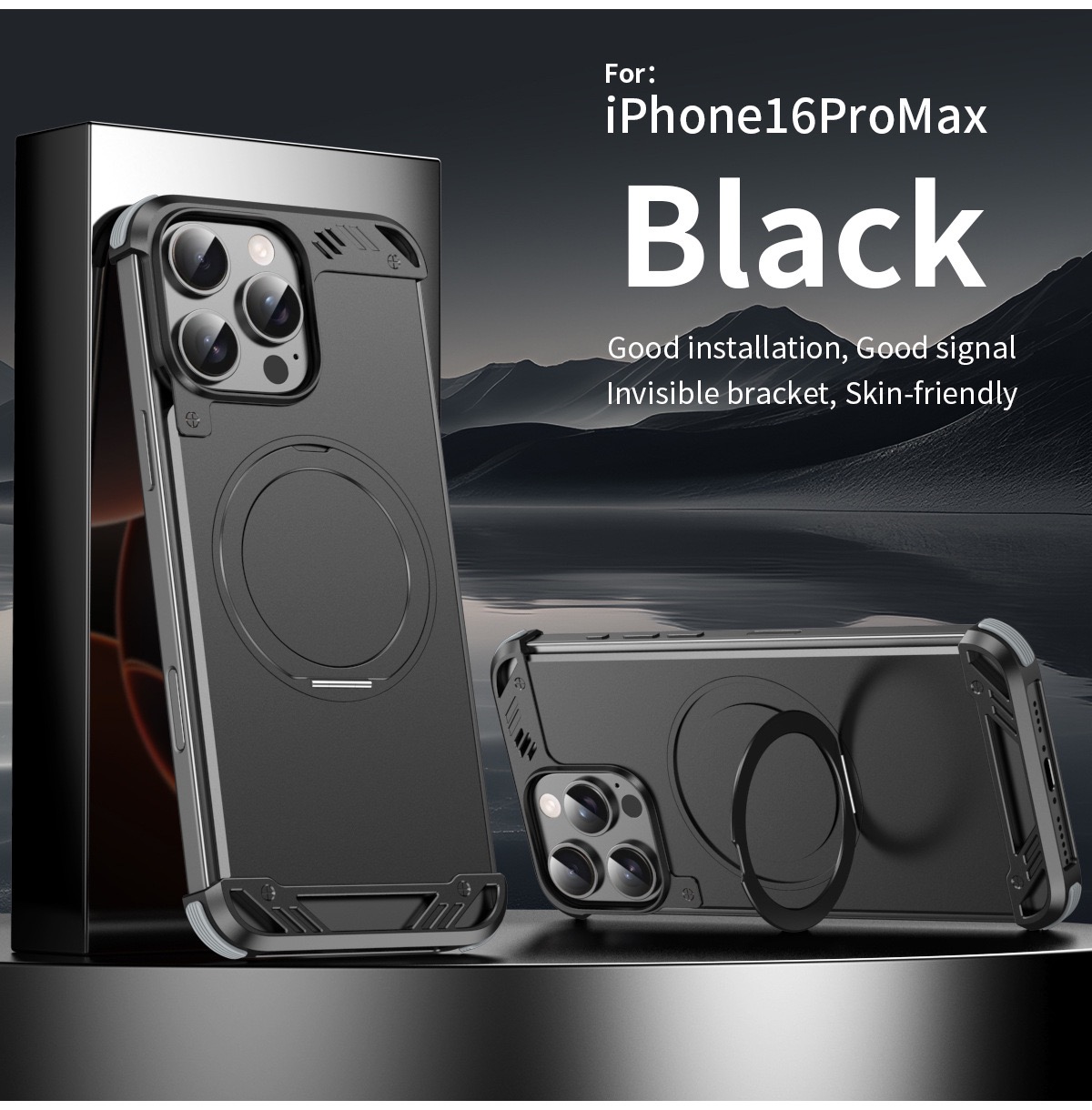 Metal Aroma Rotating Bracket Magnetic Phone Case