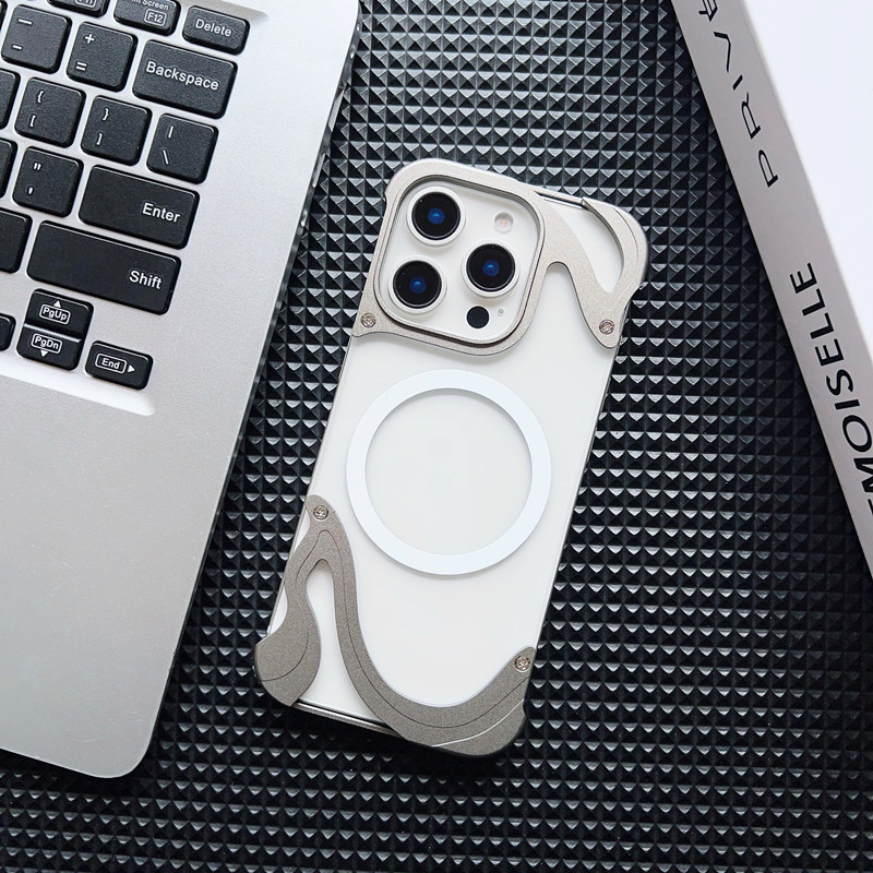 Dolphin Series Metal Bracket Magnetic Phone Case