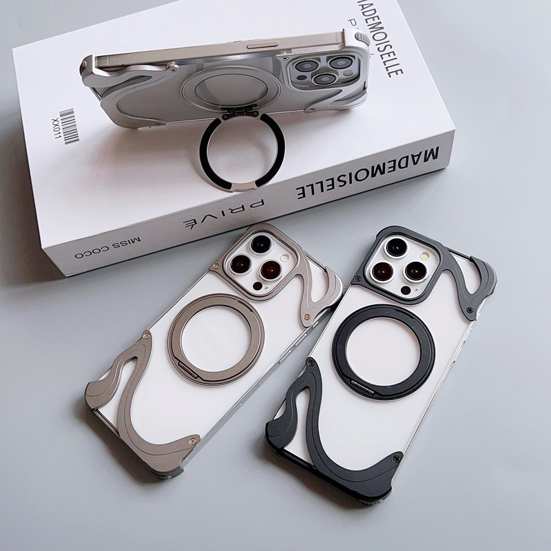 Dolphin Series Metal Bracket Magnetic Phone Case