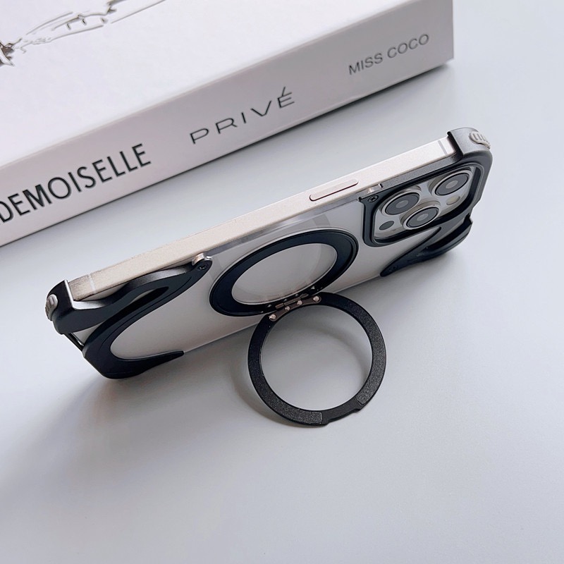 Dolphin Series Metal Bracket Magnetic Phone Case