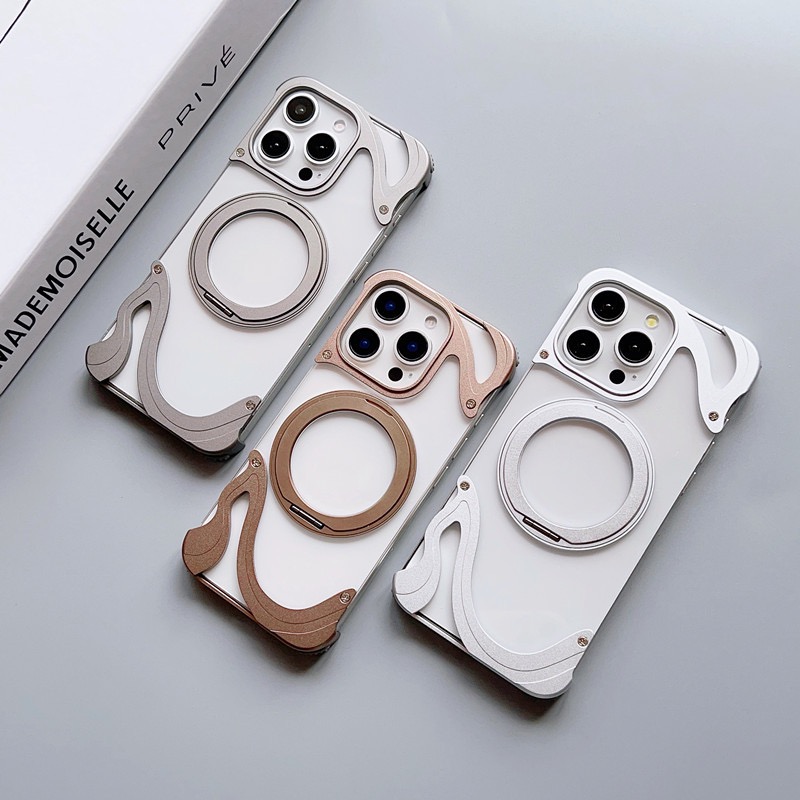 Dolphin Series Metal Bracket Magnetic Phone Case