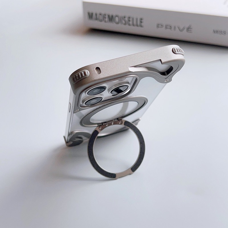 Dolphin Series Metal Bracket Magnetic Phone Case