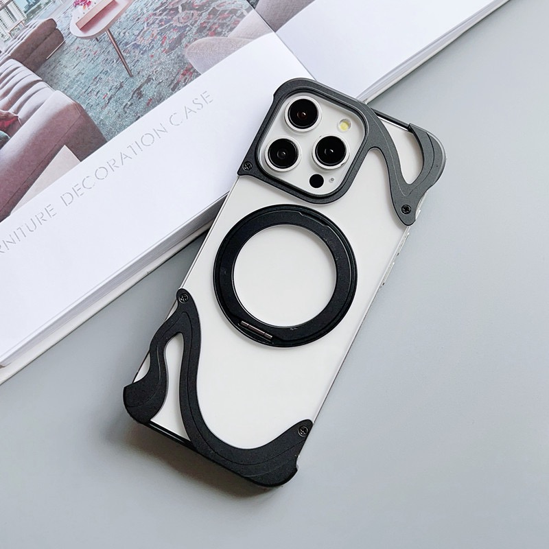 Dolphin Series Metal Bracket Magnetic Phone Case
