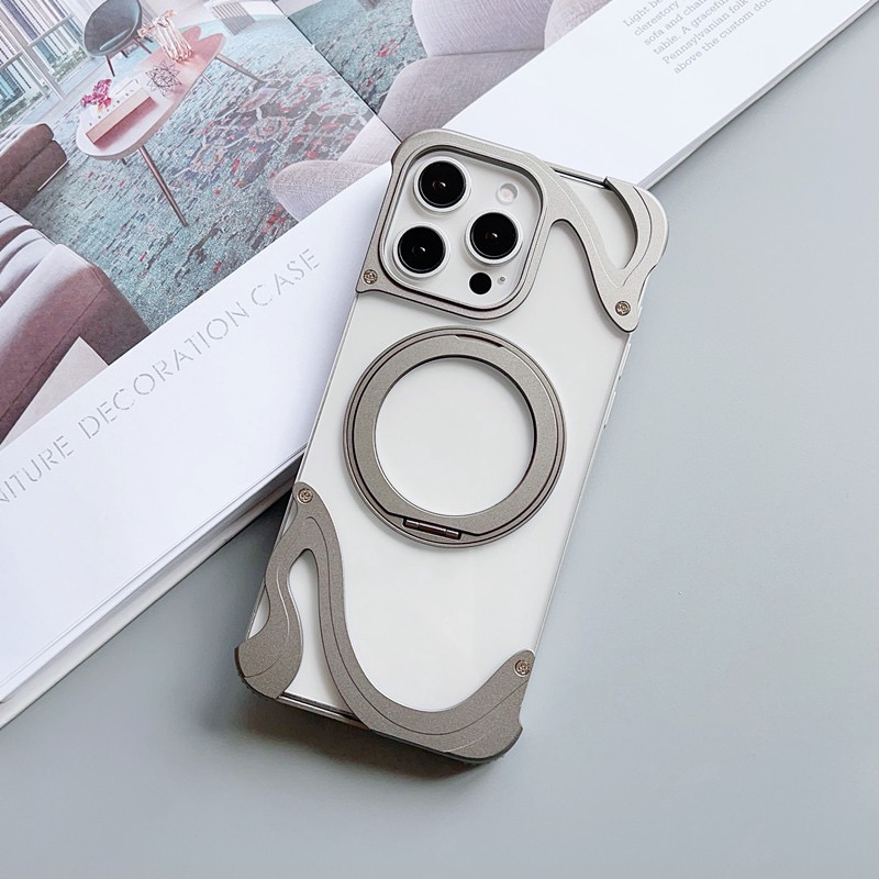 Dolphin Series Metal Bracket Magnetic Phone Case