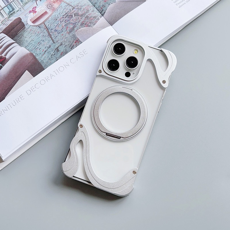 Dolphin Series Metal Bracket Magnetic Phone Case