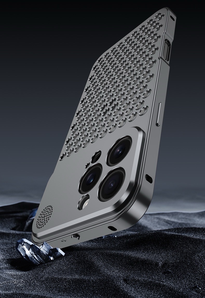 Metal Snap Lens Protection Aromatherapy Heat Dissipation Mobile Phone Case