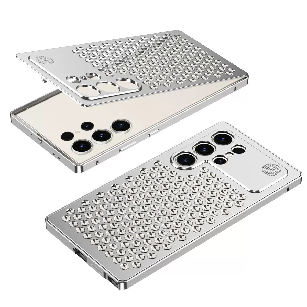 Metal Snap Lens Protection Aromatherapy Heat Dissipation Mobile Phone Case