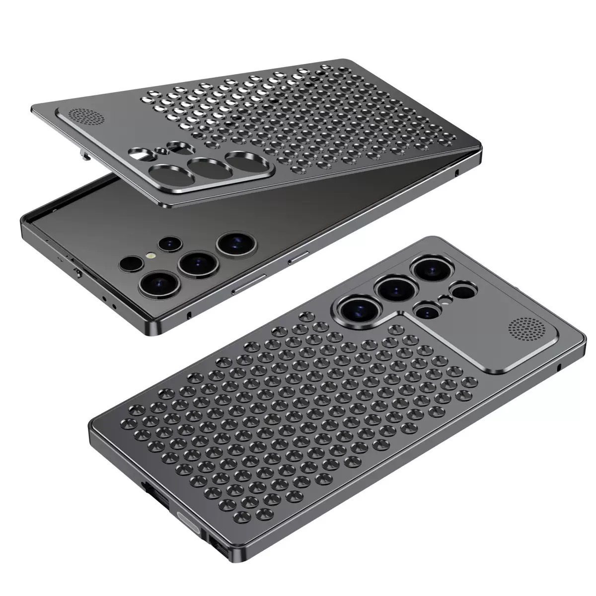 Metal Snap Lens Protection Aromatherapy Heat Dissipation Mobile Phone Case