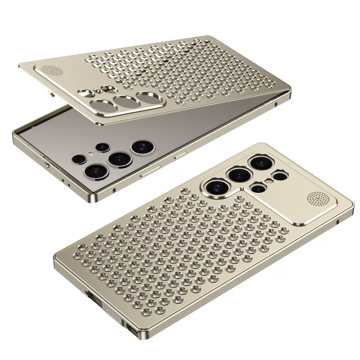 Metal Snap Lens Protection Aromatherapy Heat Dissipation Mobile Phone Case