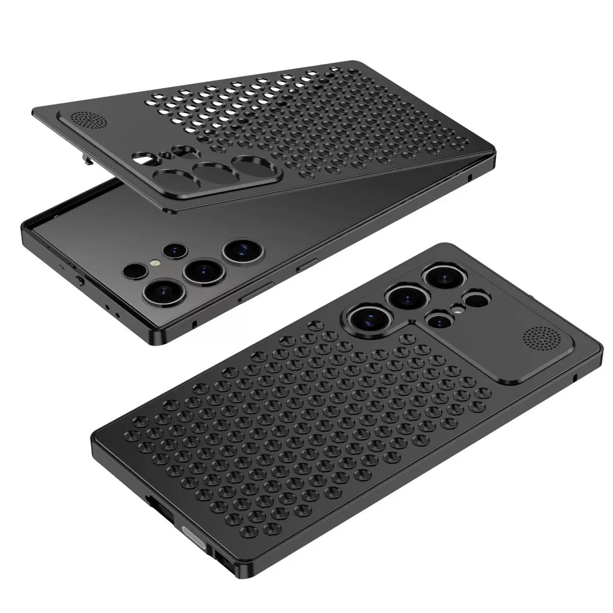 Metal Snap Lens Protection Aromatherapy Heat Dissipation Mobile Phone Case