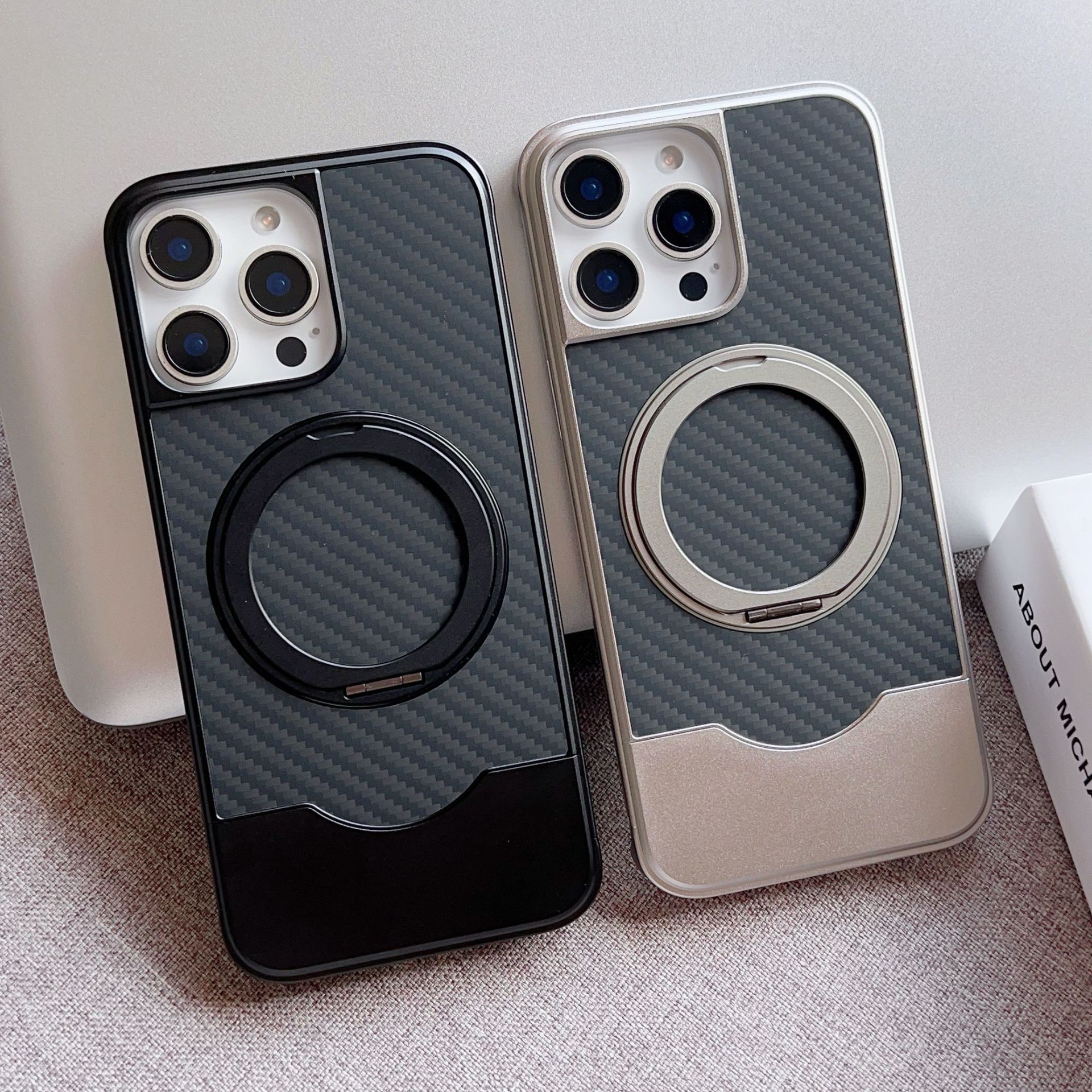 Metal Telescopic Buckle Bracket Magnetic Phone Case