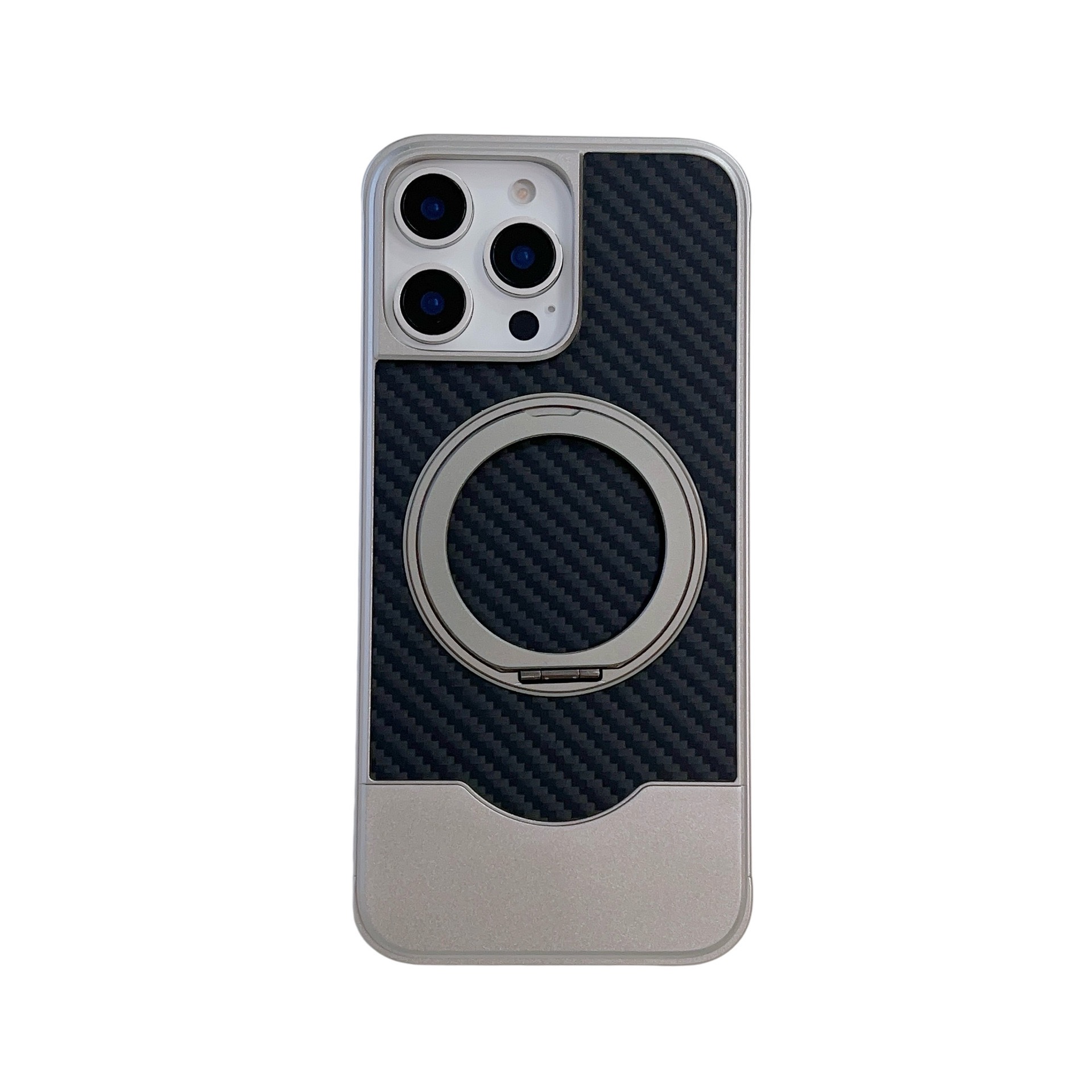 Metal Telescopic Buckle Bracket Magnetic Phone Case