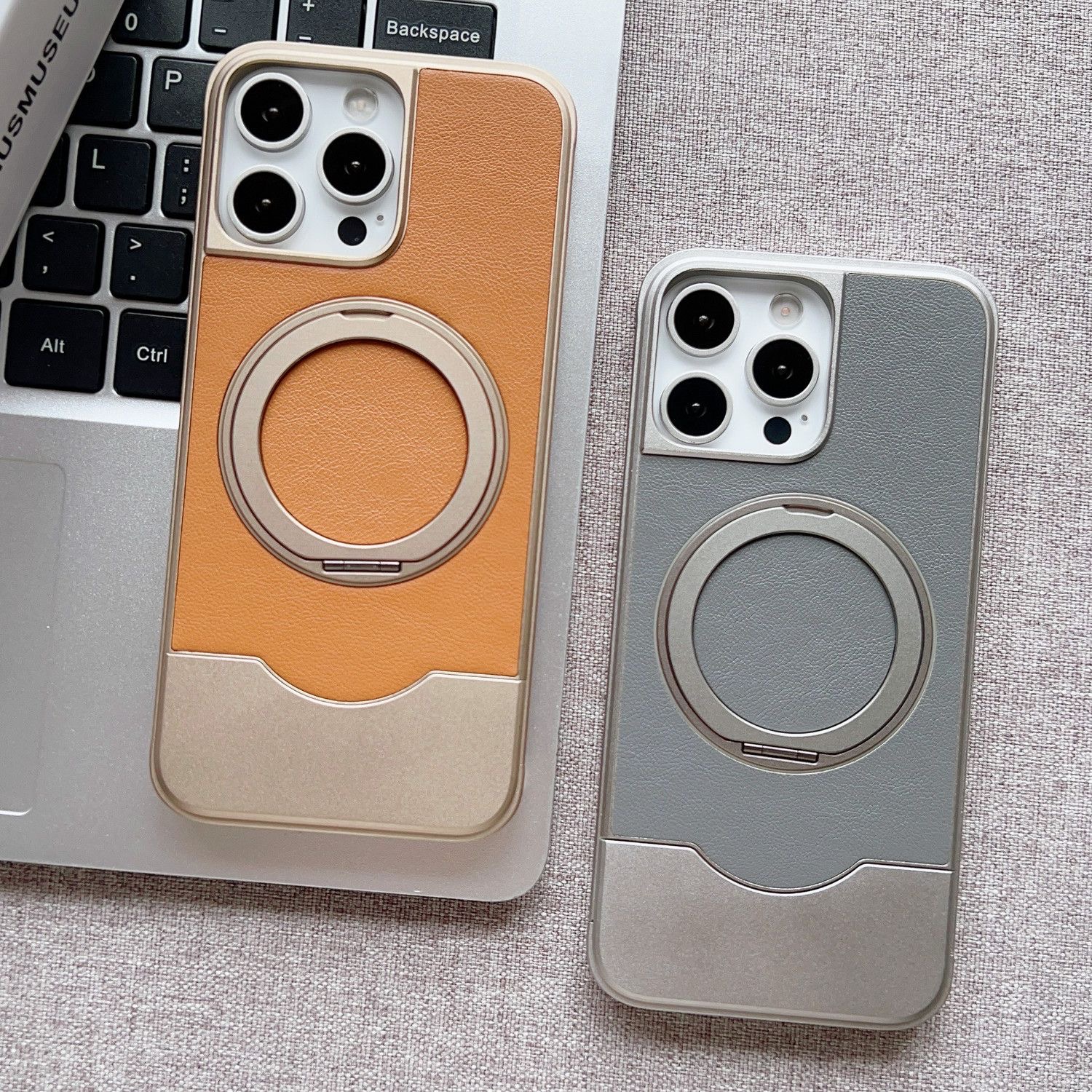 Metal Telescopic Buckle Bracket Magnetic Phone Case