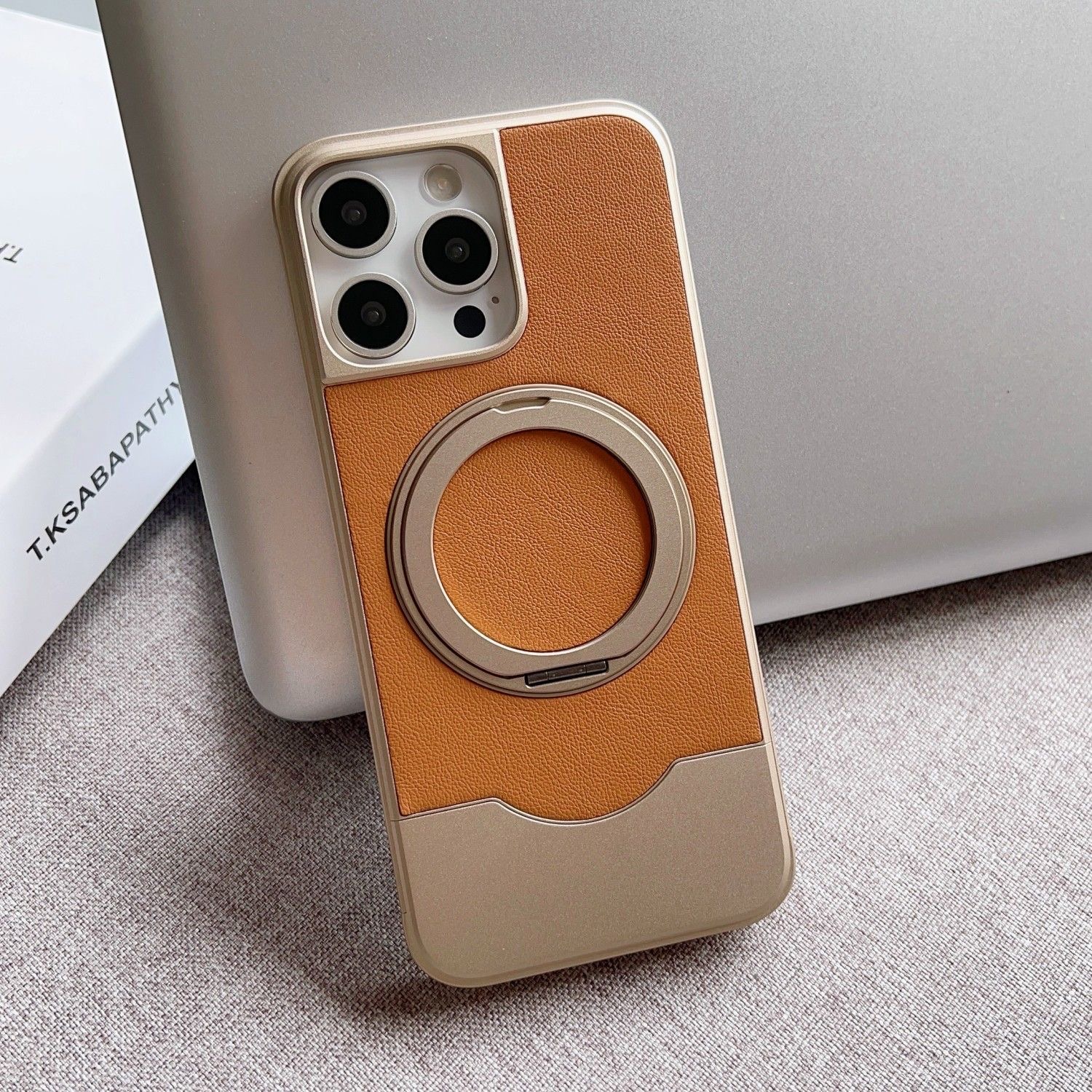 Metal Telescopic Buckle Bracket Magnetic Phone Case