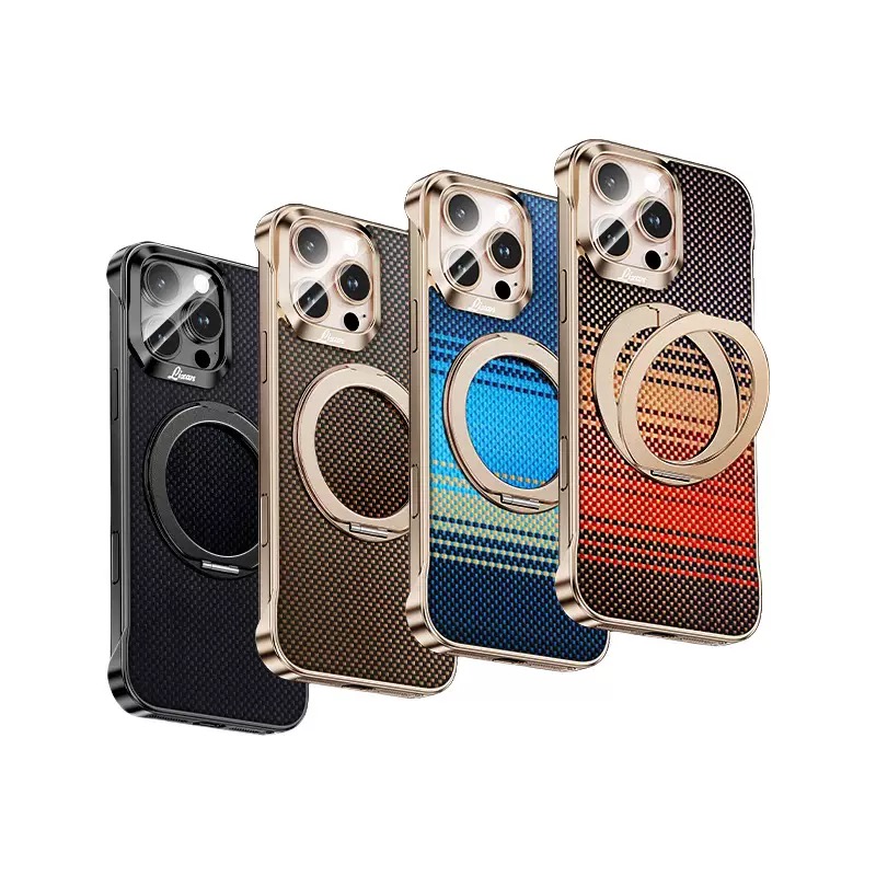 Kevlar Elegant Magnetic Rotating Bracket Phone Case