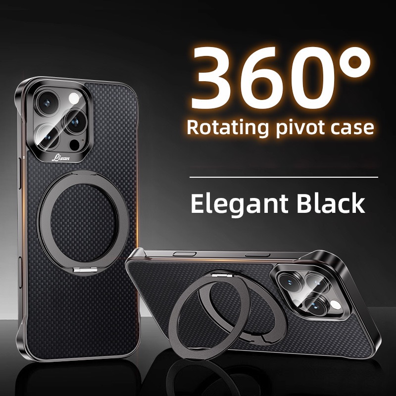 Kevlar Elegant Magnetic Rotating Bracket Phone Case
