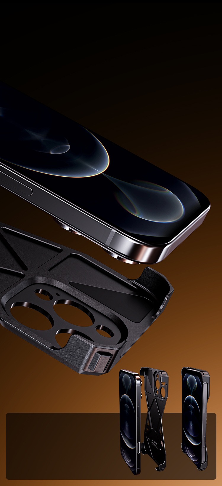 New forged carbon fiber aluminum alloy phone case
