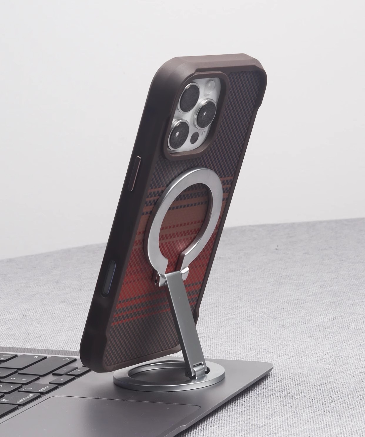 Kevlar Carbon Fiber Leather Anti-Fall Magnetic Phone Case