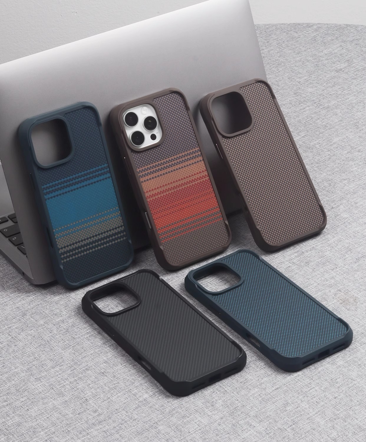 Kevlar Carbon Fiber Leather Anti-Fall Magnetic Phone Case