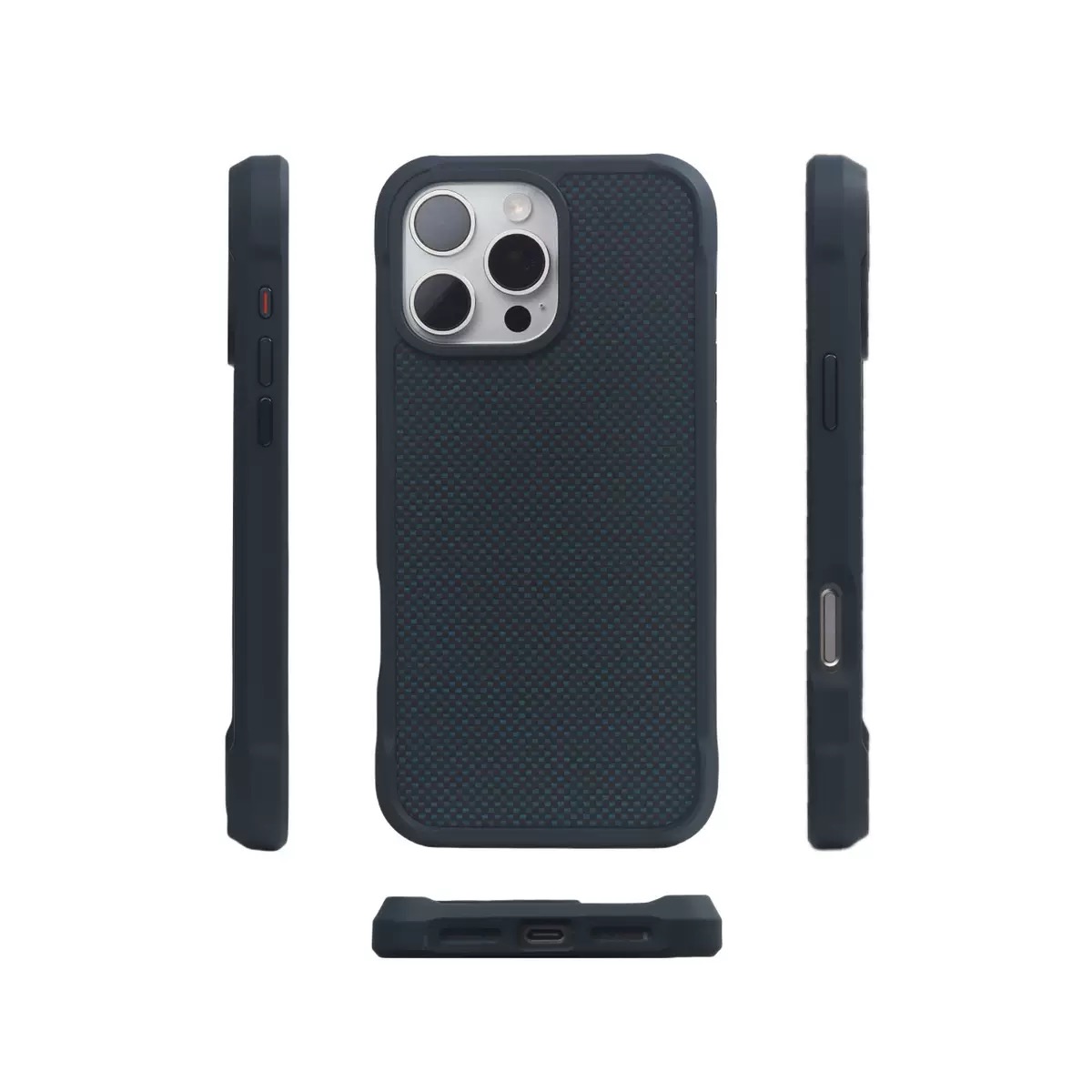 Kevlar Carbon Fiber Leather Anti-Fall Magnetic Phone Case