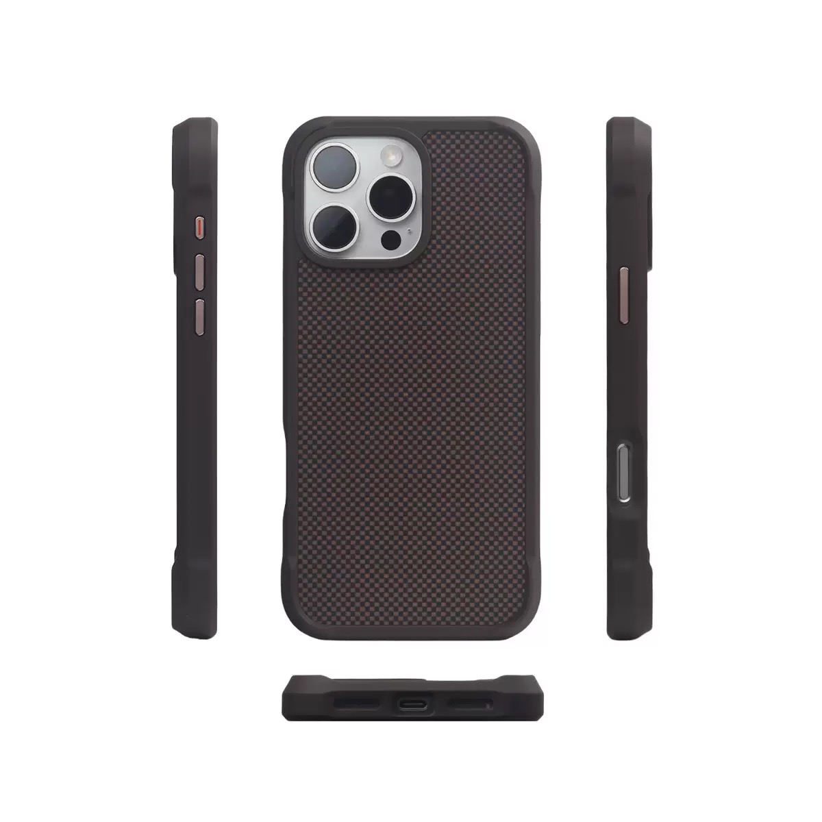 Kevlar Carbon Fiber Leather Anti-Fall Magnetic Phone Case