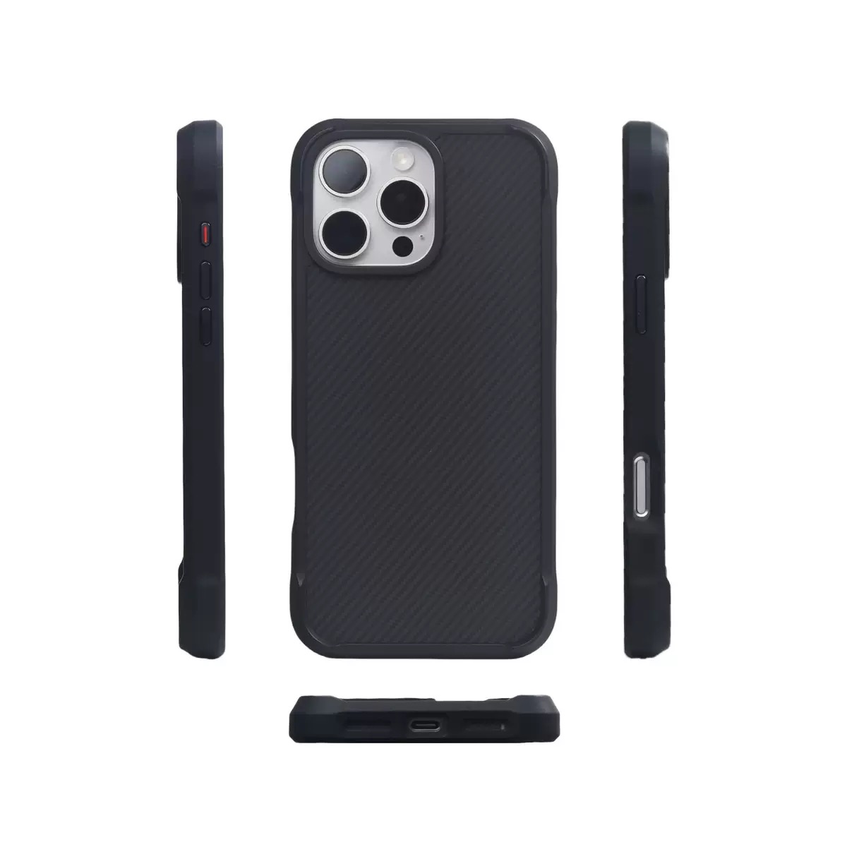 Kevlar Carbon Fiber Leather Anti-Fall Magnetic Phone Case