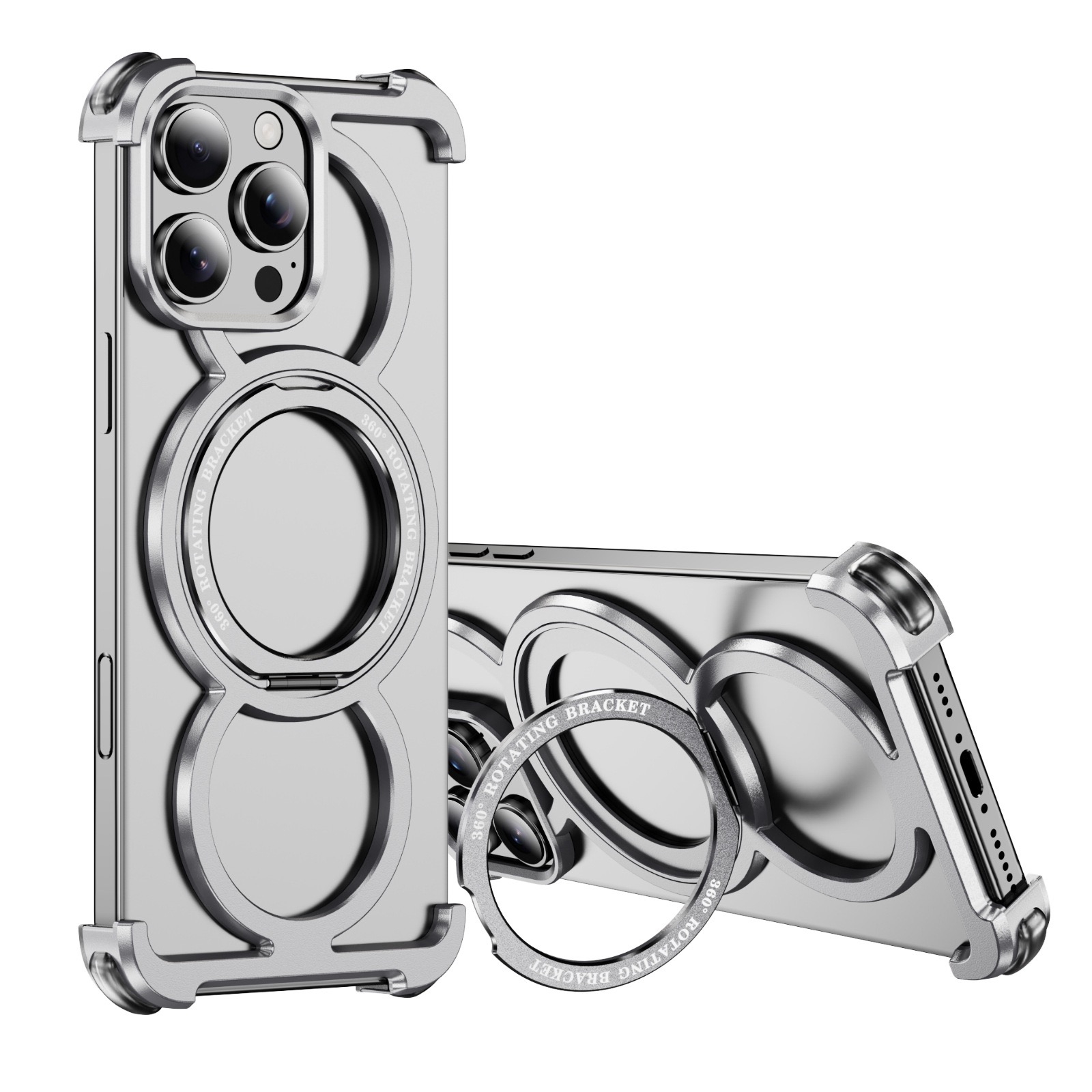 Audi Ring Metal Magnetic Rotating Bracket Phone Case