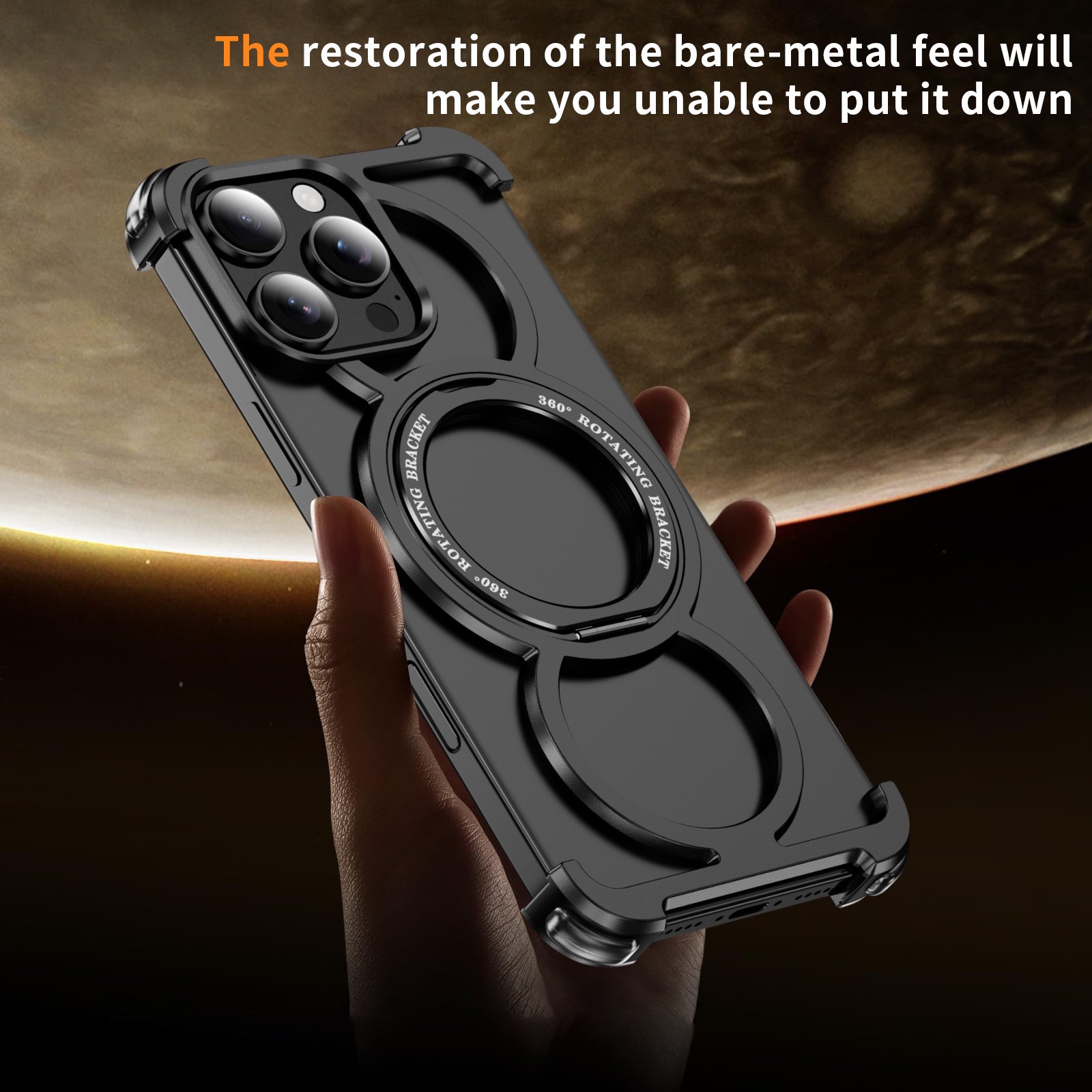 Audi Ring Metal Magnetic Rotating Bracket Phone Case