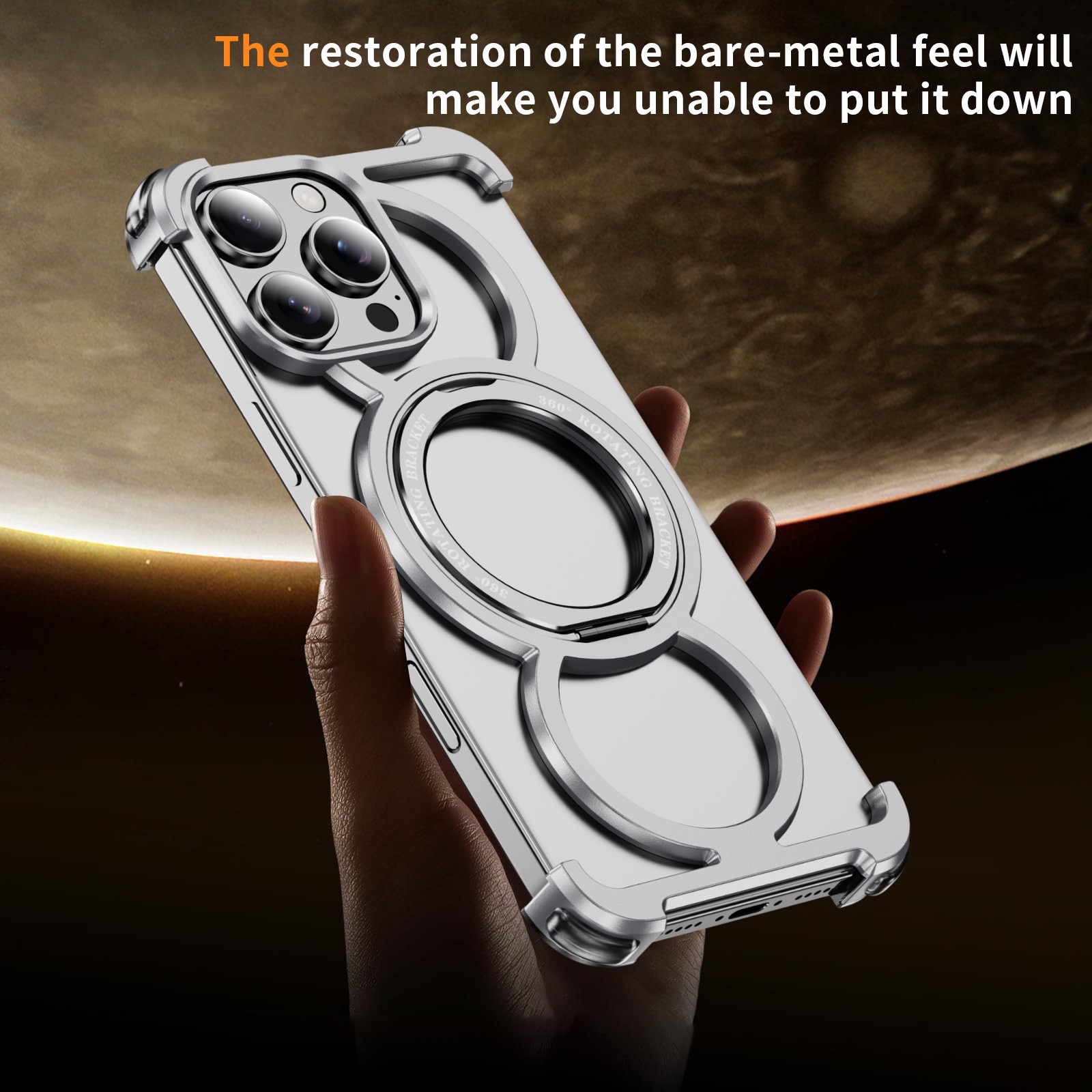 Audi Ring Metal Magnetic Rotating Bracket Phone Case