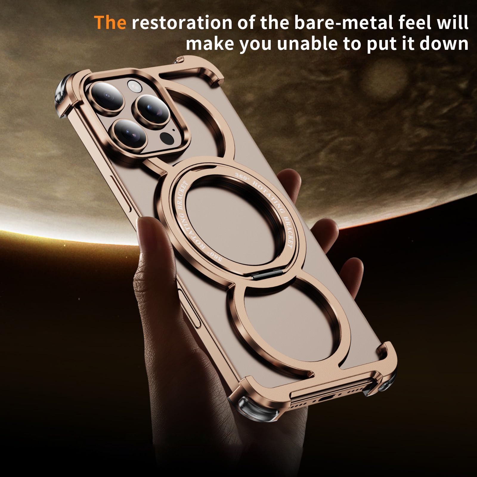 Audi Ring Metal Magnetic Rotating Bracket Phone Case