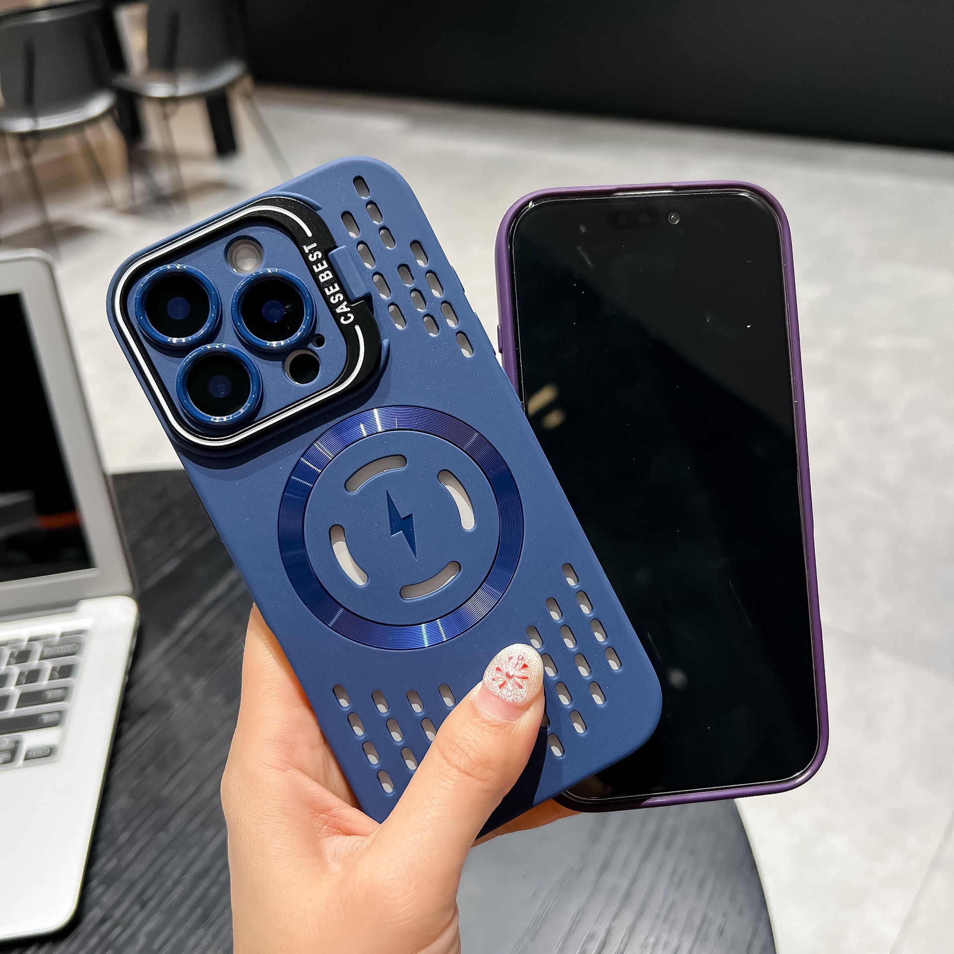 Frost Cooling Lens Bracket Magnetic Phone Case